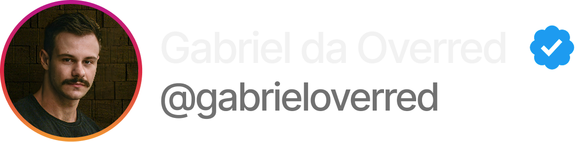 Gabriel da Overred — @gabrieloverred